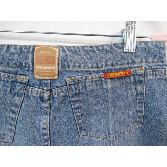 VTG Bongo WM Juniors 3 Denim Skirt Micro Mini Blue 4 Pockets Zip Closure Light - Picture 3 of 6